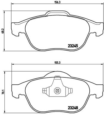 A.B.S. P 68 032 BREMBO Bremsbelagsatz, Scheibenbremse
